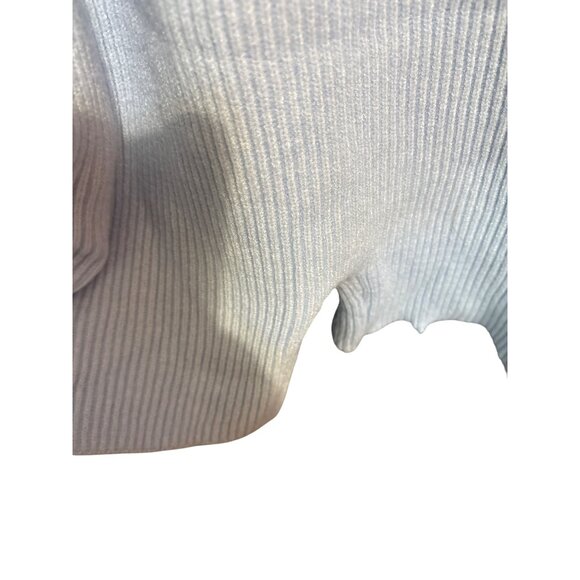 La Voute Lounge NWT Blue Ribbed Knit Collared Short Romper XL - Picture 6 of 7